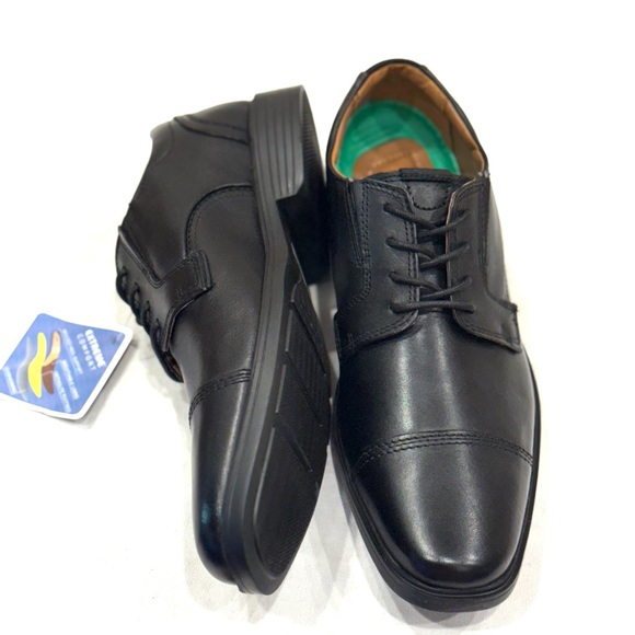 Clarks Clarkslite Cap Men\'s Dress Shoes Color Black Leather main image 8